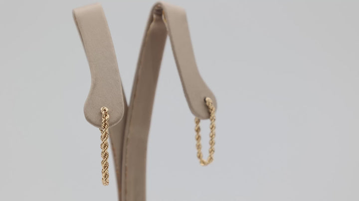 14K Yellow Gold Hoop Earrings 1 Inch Diameter Classic Jewelry For Every Day