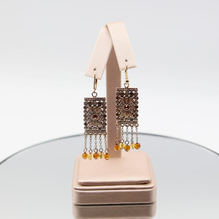 Gold Tone Joan Rivers Marked Vintage Drop Earrings