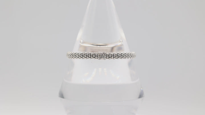 Lagos 925 Silver Caviar X White Diamonds Bracelet for Elegance
