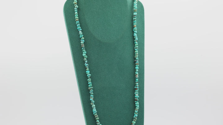 925 Sterling Silver Native Turquoise Nuggets Necklace and Bracelet Set