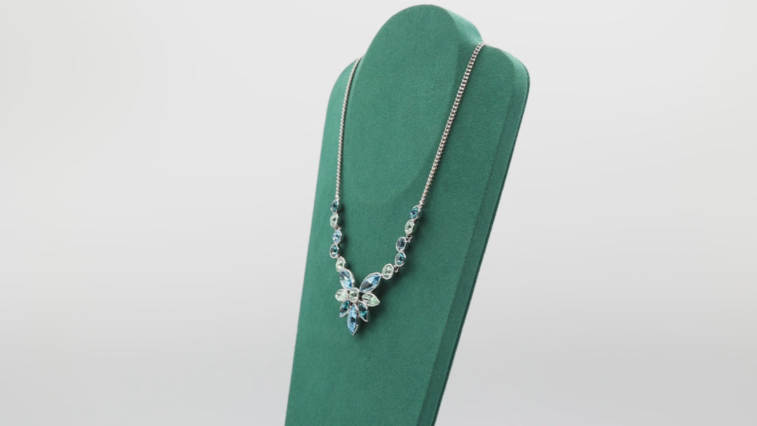 Blue and Mint Green Crystal Givenchy Necklace
