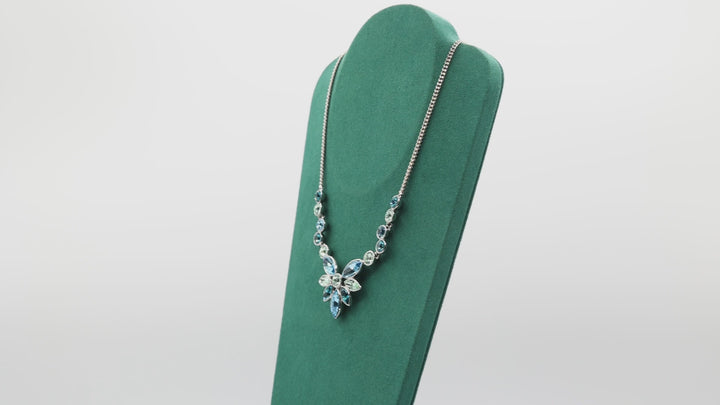 Blue and Mint Green Crystal Givenchy Necklace