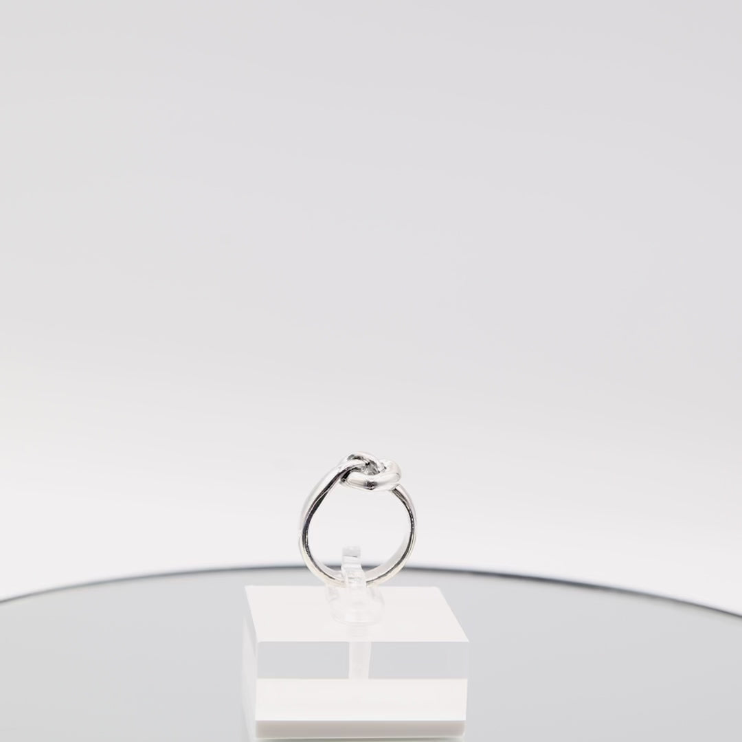 925 Sterling Silver James Avery Heart Knot Ring - Size 7