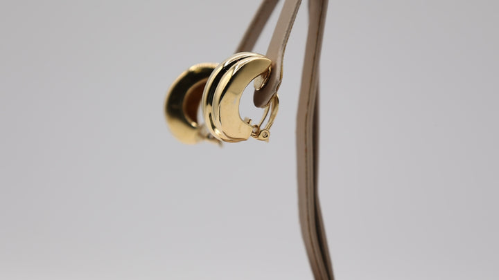 St. John Gold Tone Clip on Earrings