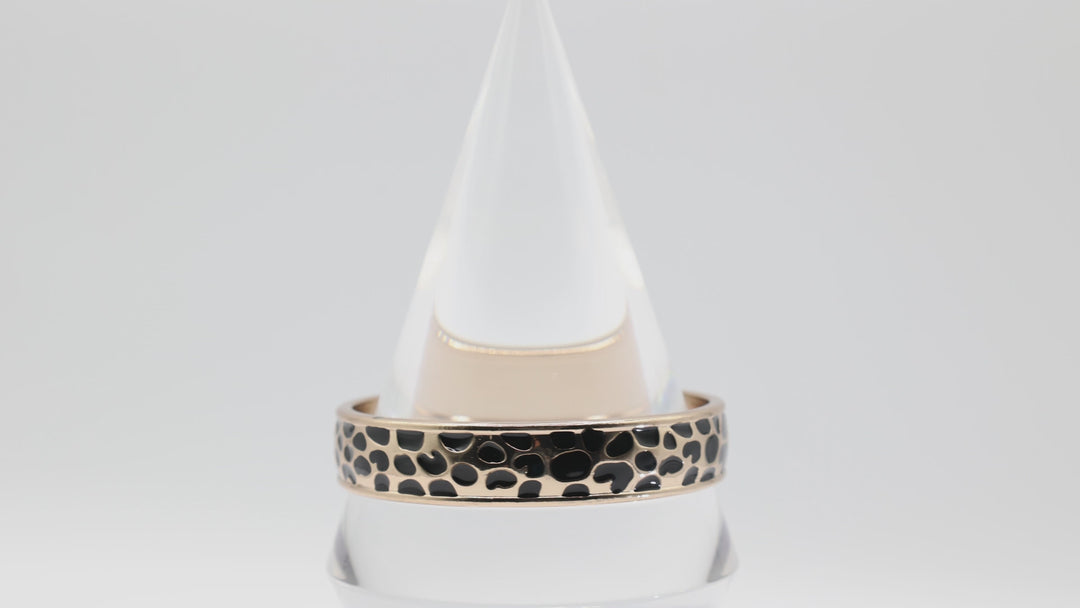Dana Buchman Leopard Print Gold Tone Bangle Bracelet