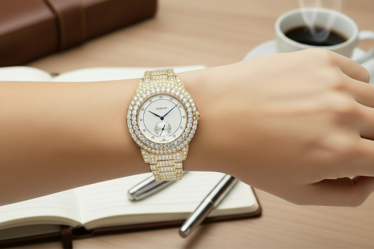 Realistic Gold Watch Banner